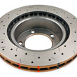 Load image into Gallery viewer, DBA 07+ Toyota Landcruiser 200 Series Front Drilled and Slotted 4000 Series Rotor - Back View