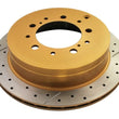 Load image into Gallery viewer, DBA 07+ Toyota Landcruiser 200 Series Rear Cross Drilled &amp; Slotted Street Series Rotor - Main Product View