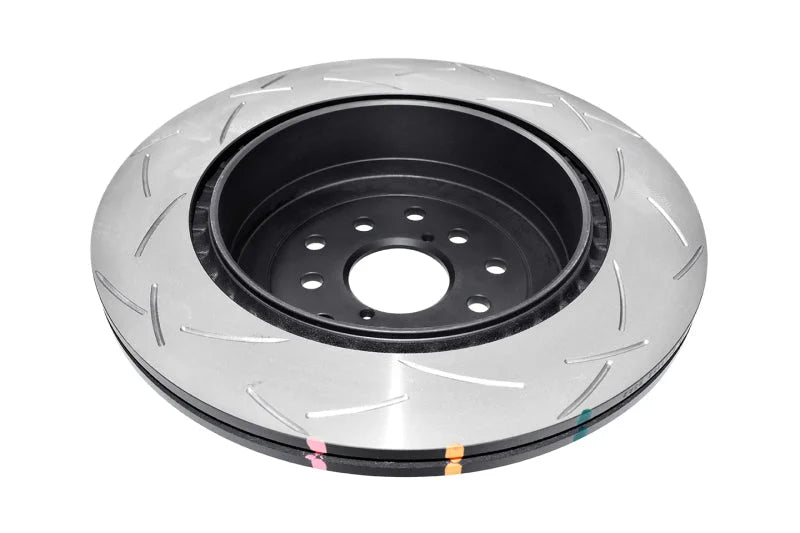 DBA 08-10 STi/2017 BRZ w/Perf. Pkg. Dual-Drilled Rear Slotted 4000 Series Rotor - Side View