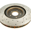 Load image into Gallery viewer, DBA 08+ EVO X Front Drilled &amp; Slotted 4000 Series Rotor - Side View