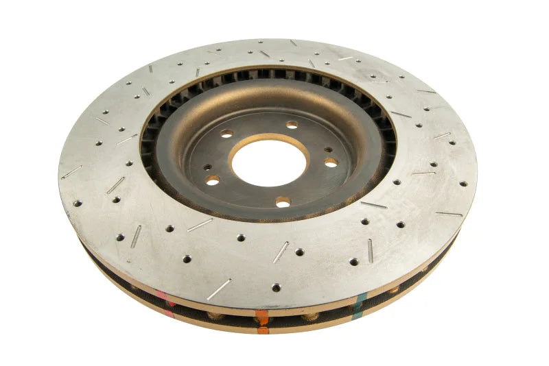 DBA 08+ EVO X Front Drilled & Slotted 4000 Series Rotor - Side View