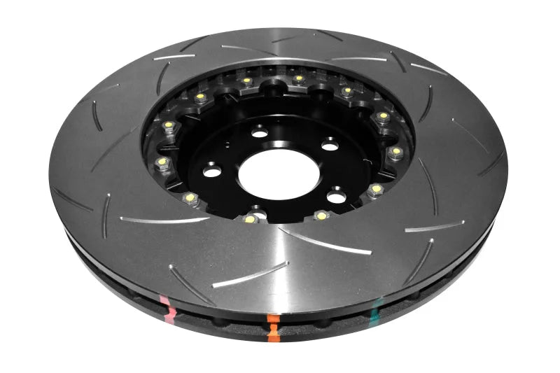 DBA 08+ EVO X Front Slotted 5000 Series 2 Piece Rotor Assembled w/ Black Hat - Additional View 5