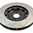 Load image into Gallery viewer, DBA 09-11 Nissan GTR R-35 Front Slotted 5000 Series 2 Piece Rotor Assembled w/ Black Hat - Side View