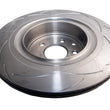 Load image into Gallery viewer, DBA 09-20 Nissan 370Z (w/Sport Perf Brakes) Rear Slotted Street Series Rotor - Installation View