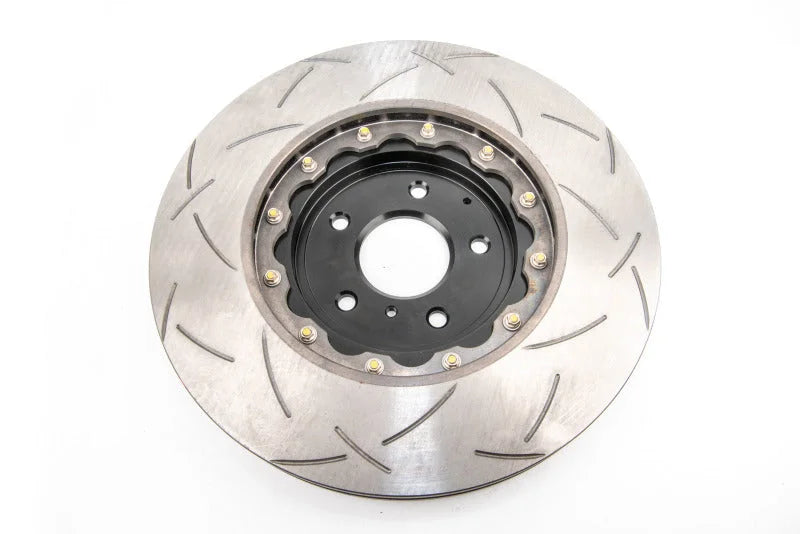 DBA 09-21 Nissan 370Z Sport Front Slotted 5000 Series 2 Piece Rotor Assembled w/ - Installation View