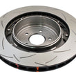 Load image into Gallery viewer, DBA 09+ Nissan GTR R-35 Rear Slotted 5000 Series 2 Piece Rotor Assembled w/ Black Hat - Main Product View