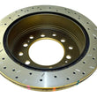 Load image into Gallery viewer, DBA 10+ Toyota 4Runner/FJ Cruiser Rear Drilled and Slotted 4000 Series Rotor - Back View