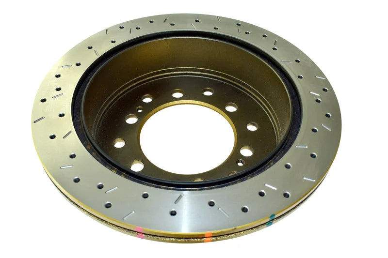 DBA 10+ Toyota 4Runner/FJ Cruiser Rear Drilled and Slotted 4000 Series Rotor - Back View
