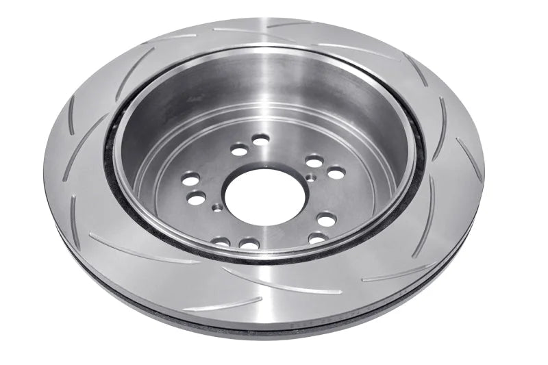 DBA 12-21 Subaru BRZ / 2022+ Subaru WRX Rear Slotted Street Series Rotor - Side View