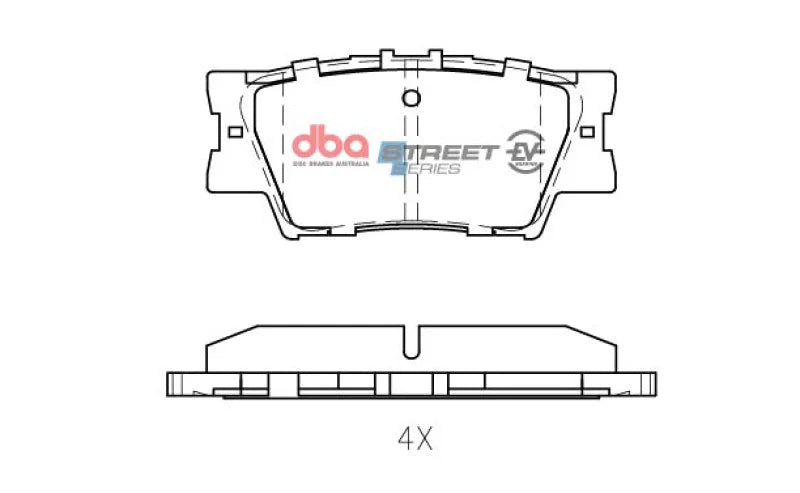 DBA 13-18 Lexus ES300h Rear SSEV Street Series Brake Pads - Additional View 6