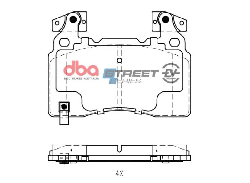 DBA 13-19 Cadillac ATS (w/Brembo Front Caliper) Front SSEV Street Series Brake Pads - Additional View 5