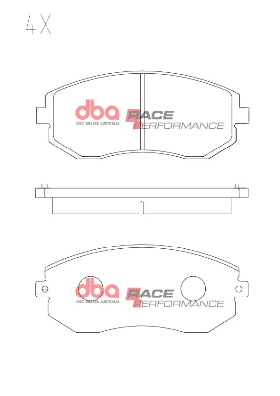 DBA 13-20 Toyota 86/Subaru BRZ (ZN6) RP Performance Front Brake Pads - Back View