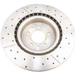 Load image into Gallery viewer, DBA 14-15 Land Rover Range Rover (w/o Brembo Brakes) Front Drilled &amp; Slotted Street Series Rotor - Installation View