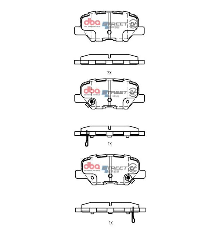 DBA 14-17 Mazda 3 (Mexico Build) Rear SSEV Street Series Brake Pads - Installation View