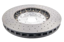 Load image into Gallery viewer, DBA 14-18 Audi RS7 Iron Rotors Front 5000 Series Drilled &amp; Slotted Rotor w/Silver Hat - Side View