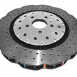 Load image into Gallery viewer, DBA 14-18 Audi RS7 (w/Iron Rotors) Front 5000 Series Cross Drilled Rotor w/Silver Hat - Side View