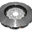 Load image into Gallery viewer, DBA 14-18 Audi RS7 (w/Iron Rotors) Front 5000 Series Cross Drilled Rotor w/Silver Hat - Back View