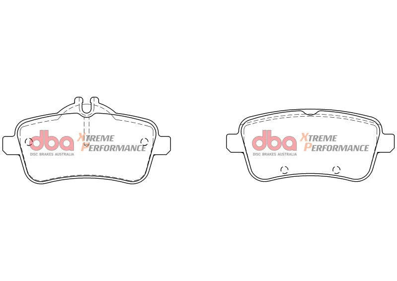 DBA 14-19 Mercedes-Benz CLA45 AMG XP Performance Rear Brake Pads - Installation View
