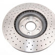 Load image into Gallery viewer, DBA 14-20 Mercedes-Benz CLA45 AMG (350mm Front Rotor) Front 4000 Series Cross Drilled Rotor - Back View