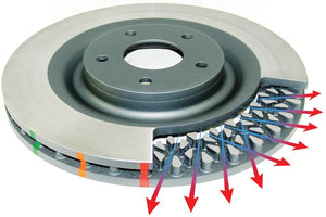 DBA 14-21 Volkswagen GTI (w/Perf Pkg 310mm Rear Disc) Rear 4000 Series Drilled Wavy Rotor w/Slv Hat - Main Product View