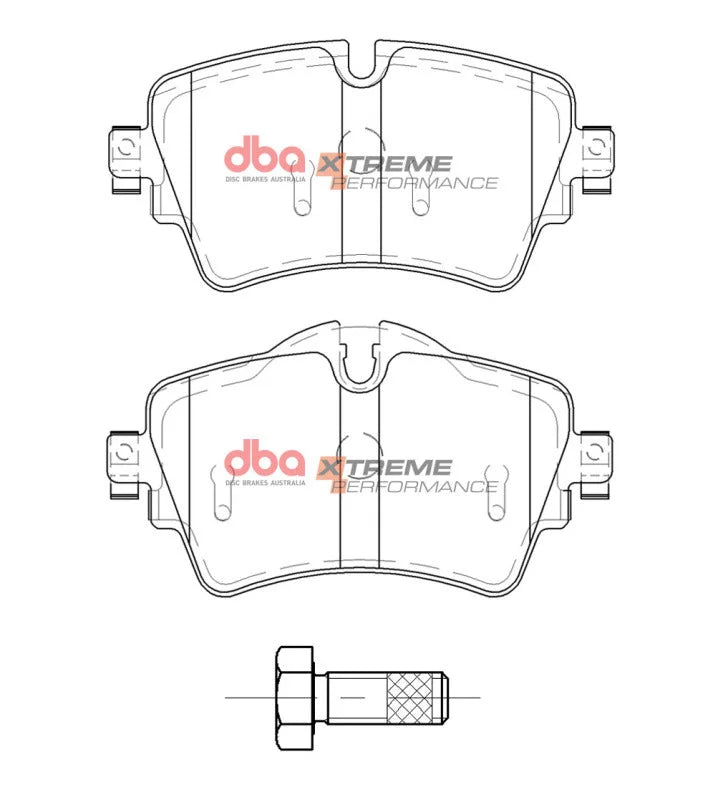 DBA 14-22 Mini Cooper S (5 Lug) Front XP Performance Brake Pads - Installation View