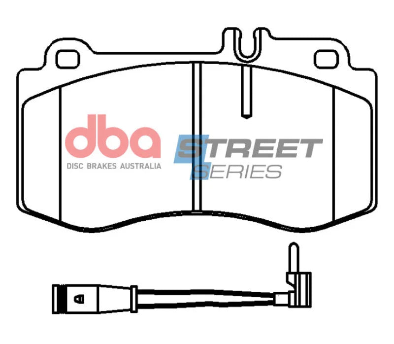 DBA 15-17 Mercedes-Benz CLS400 4Matic AWD (4 Piston Caliper) Front Street Series Brake Pads - Installation View