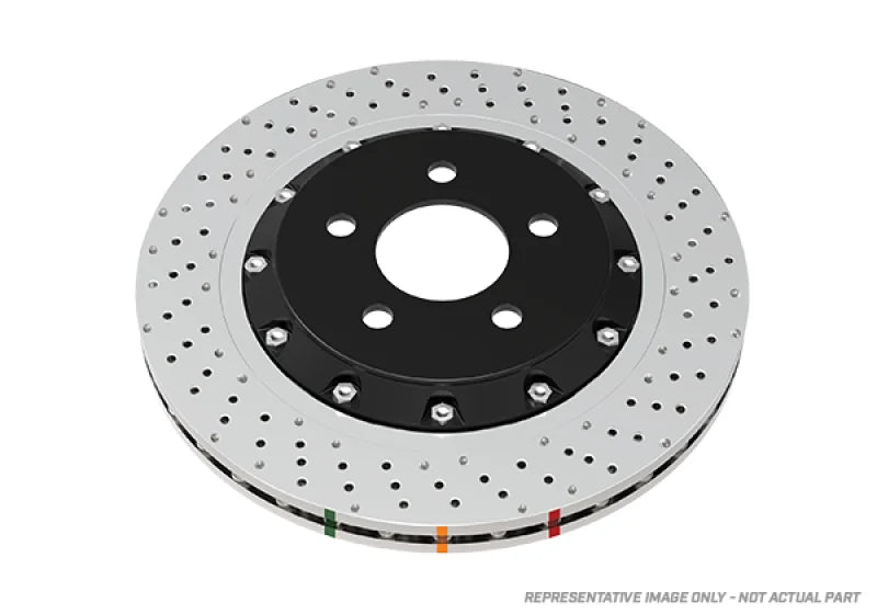 DBA 15-18 BMW M3 (w/Iron Rotors) Front 5000 Series Cross Drilled Rotor w/Silver Hat - Main Product View