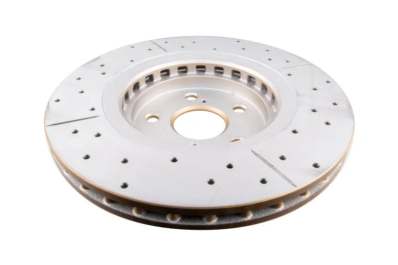 DBA 15-18 Lexus NX200t Front Drilled & Slotted Street Series Rotor - Back View