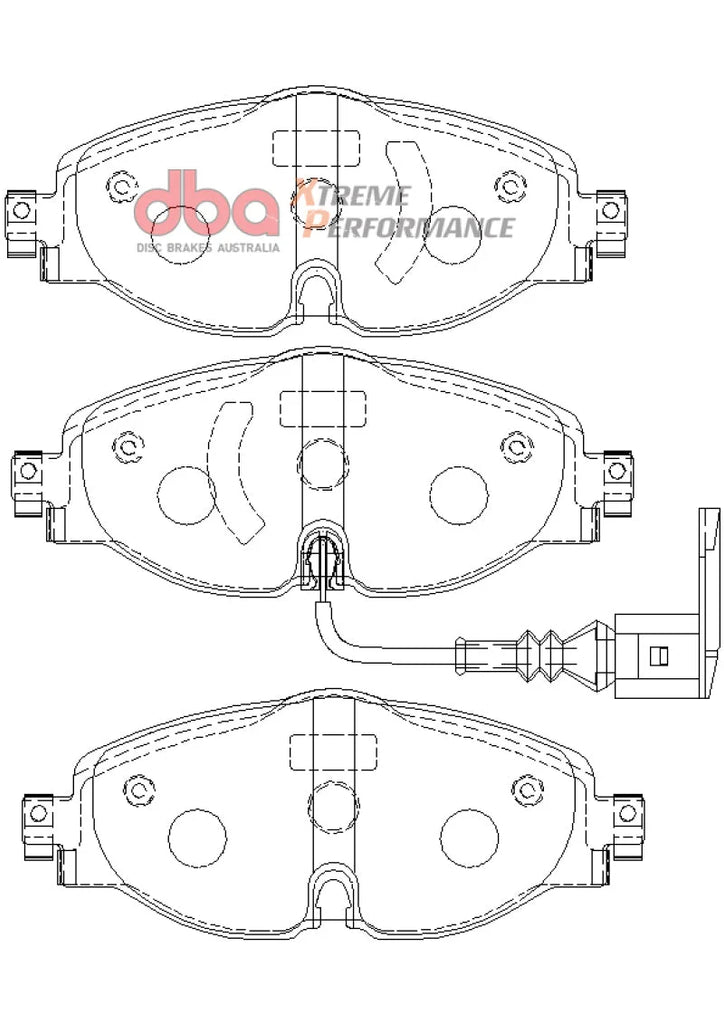 DBA 15-19 Audi A3 (w/288mm Front Rotor) XP Performance Front Brake Pads - Additional View 10