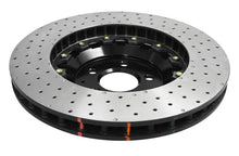 Load image into Gallery viewer, DBA 15-20 Ford Mustang GT Perf Package (380mm Front Rotor) Front 5000 Series Drilled Rotor w/Blk Hat - Back View