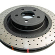 Load image into Gallery viewer, DBA 15-20 Ford Mustang GT (w/352mm Frt Rotor w/o Perf Pkg) Front 4000 Series Cross Drilled Rotor - Side View
