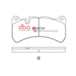 Load image into Gallery viewer, DBA 15-21 Subaru WRX STI Front RP Performance Brake Pads - Back View