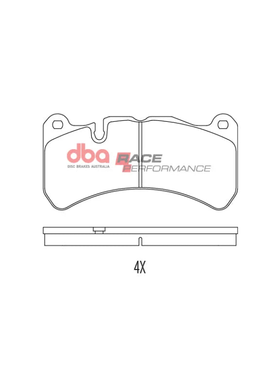 DBA 15-21 Subaru WRX STI Front RP Performance Brake Pads - Back View