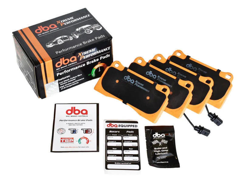 DBA 15-21 Subaru WRX STI XP Performance Front Brake Pads - Side View