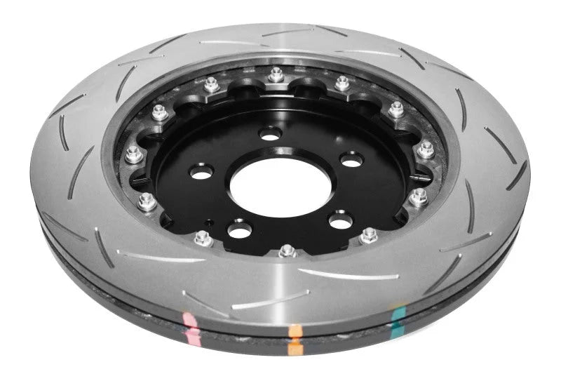 DBA 15+ Ford Mustang 2.3L/5.0L Rear Slotted 5000 Series 2 Piece Rotor w/ Black Hat - Back View