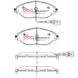 Load image into Gallery viewer, DBA 16-21 Volkswagen Golf (Mk VII) Street Series Front Brake Pads - Installation View