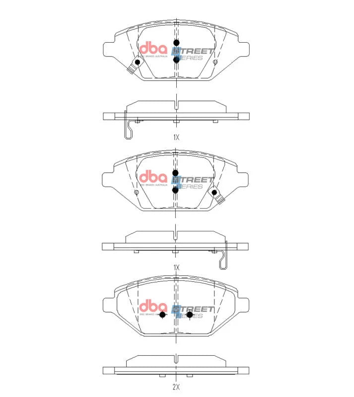 DBA 16-22 Chevrolet Spark Front Street Series Brake Pads - Additional View 5