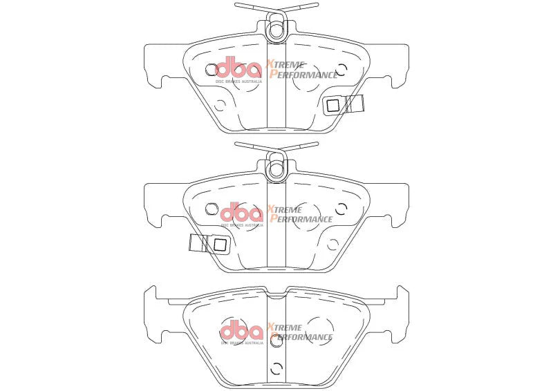 DBA 16-22 Subaru WRX (w/Eyesight Technology) XP Performance Rear Brake Pads - Installation View