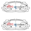 Load image into Gallery viewer, DBA 17-19 Audi S4 Street Series Front Brake Pads - Installation View