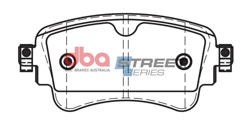 DBA 17-20 Audi A4 Street Series Rear Brake Pads - Installation View