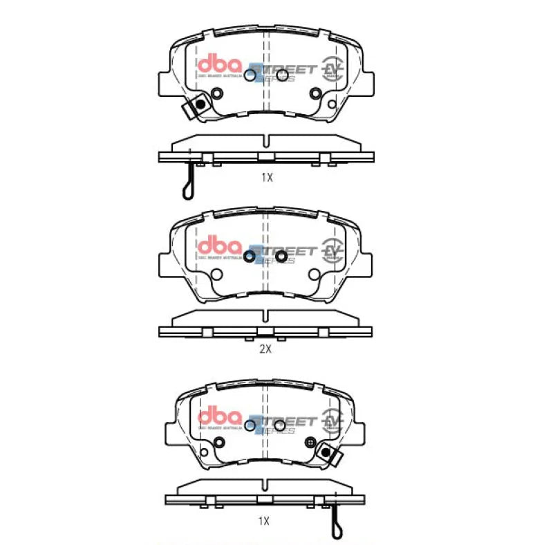 DBA 17-20 Hyundai Elantra (w/280mm Front Rotor) 2.0L Front SSEV Street Series Brake Pads - Additional View 5