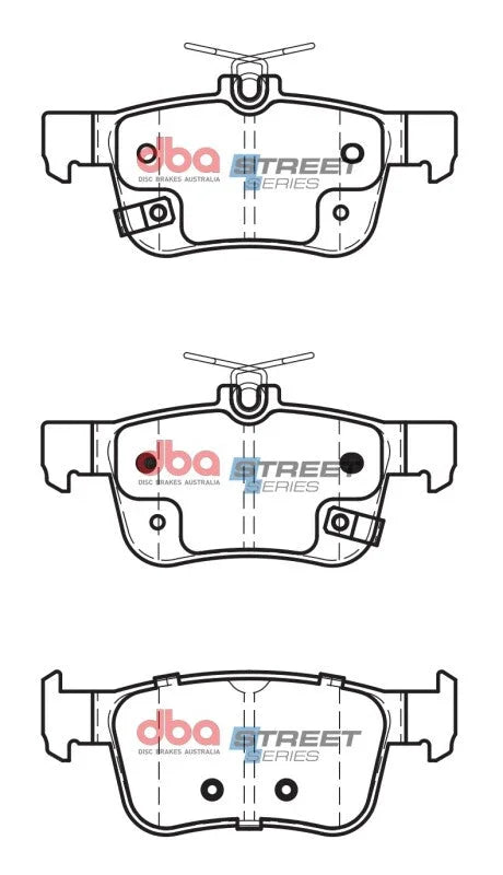 DBA 17-21 Honda Civic Si Rear Street Series Brake Pads - Installation View