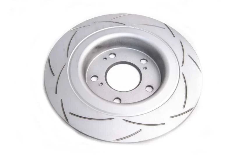 DBA 17-21 Honda Civic Type-R (FK8) Street T2 Slotted Rear Brake Rotor - Side View