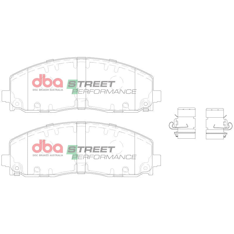DBA 17-22 Chrysler Pacifica Front SP Performance Brake Pads - Installation View