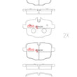 Load image into Gallery viewer, DBA 17-22 Honda Civic Type-R RP Performance Front Brake Pads - Installation View