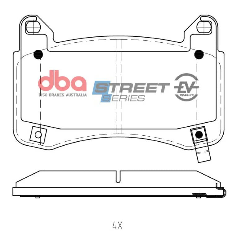 DBA 17-23 Tesla 3 (w/355mm Front Rotor) Front SSEV Street Series Brake Pads - Additional View 6