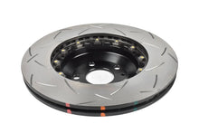Load image into Gallery viewer, DBA 17-23 Tesla Model 3 (w/355mm Front Rotor) Front 5000 Series 2-Piece Slotted Rotor w/Black Hat - Side View