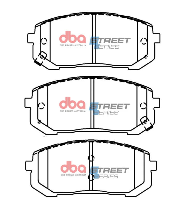 DBA 18-20 Hyundai Elantra GT (w/280mm Front Rotor/EPB / Excl Sport) Front Street Series Brake Pads - Installation View