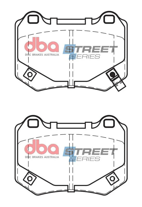 DBA 18-21 Subaru WRX STI Rear Street Series Brake Pads - Installation View