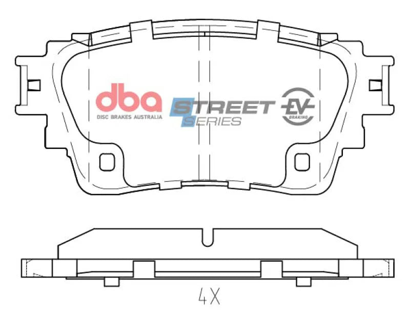 DBA 18-22 Mitsubishi Eclipse Cross (w/EPB) Rear Street Series Brake Pads - Additional View 9